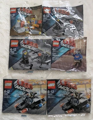 X6 Sellado LEGO Película Polybags 1x 30280, 2x 30281,2x 30282 y 1x Radio DJ ROBOT Foto 1 de 4