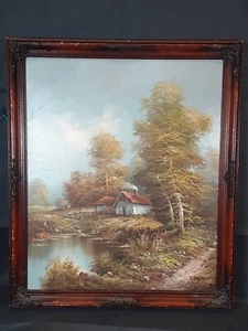 Vintage very nice oil painting framed and Signed. - Picture 1 of 4
