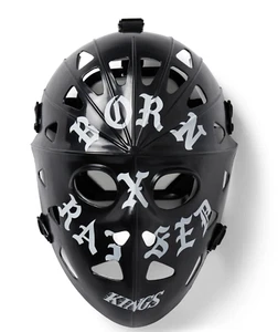 MÁSCARA DE HOCKEY BORN X LEVANTADO + KINGS ROCKER, MÁSCARA NEGRA PEDIDO CONFIRMADO - Imagen 1 de 5
