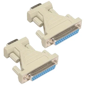 2 Pcs DB9 9Pin Male to DB25 25Pin Female Port Serial RS232 Adapter Converter - Picture 1 of 1