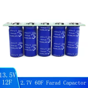 5 pz 13,5 V 12 F Farad super condensatore 2,7 V 60 F raddrizzatore alimentazione modulo condensatore - Foto 1 di 6