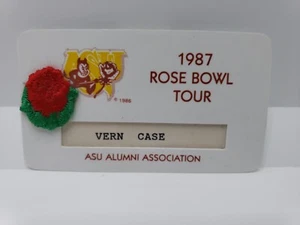 73rd Rose Bowl Tour Name Badge ASU Alumni Arizona State Sun Devils Michigan 1987 - Picture 1 of 7