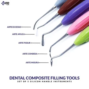 LM Arte Dental Composite Filling Instruments Restorations Silicon Handle - Picture 1 of 7