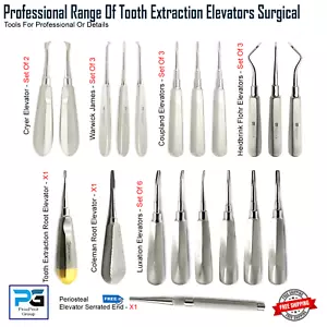Dental Surgical Tooth Extracting Root Elevators Luxation Coupland Extraction Set - Picture 1 of 25