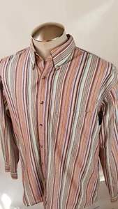 Pendleton Men's Large Shirt Striped Button Up 100% Cotton Long Sleeve - Bild 1 von 7