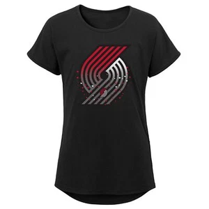 Outerstuff NBA Youth Girls Portland Trailblazers Heart Drops T-Shirt - Picture 1 of 5