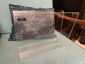 AKKO clear lucite acrylic Magazine Rack vintage furniture Mcm - Picture 1 of 4