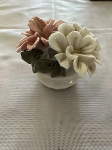 Porcelain mini Decorative Floral Bouquet For Table Or Shelf - Picture 1 of 9