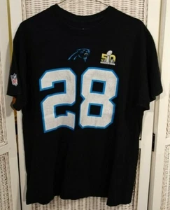 Camiseta negra Jonathan Stewart #28 CAROLINA PANTHERS Super Bowl 50 Jerez talla L - Imagen 1 de 3