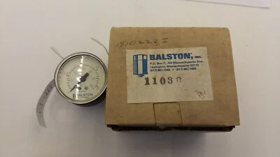 BALSTON 11030 PRESSURE GAUGE 30PSI 2" FACE 1/4" BACK MOUNT NIB - Image 1 of 4