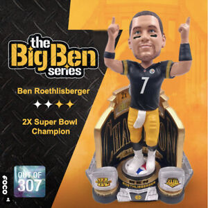 Ben Roethlisberger Pittsburgh Steelers 2X Super Bowl Champion Bobblehead-Ltd Ed