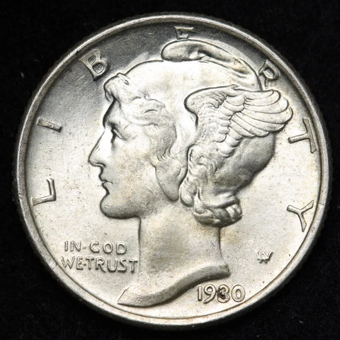 1930-S Mercury Silver Dime GEM BU *UNCIRCULATED* MS FSB E153 GAH Cover