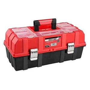 17-Inch Tool Box, Three-Layer Folding Plastic Storage Toolbox, Multi 17'' - Picture 1 of 7