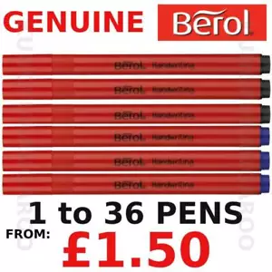 PENNE SCRITTURA BEROL - NERO E BLU 1,2,3,4,5,6,10,12 Confezioni - PRODOTTO UFFICIALE - Foto 1 di 15