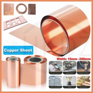 99.9% Pure Copper Cu Metal Sheet Strip Roll Foil Plate T2 Thickness 0.01mm-1mm - Picture 1 of 17