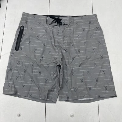 Tuna Skin Gray Tail Pattern Board Shorts Mens Size 38 NWOT - Image 1 of 4