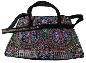 Shopper Handtasche Tasche Wildflower Umhängetasche Stickerei Bunt  - Bild 1 von 8