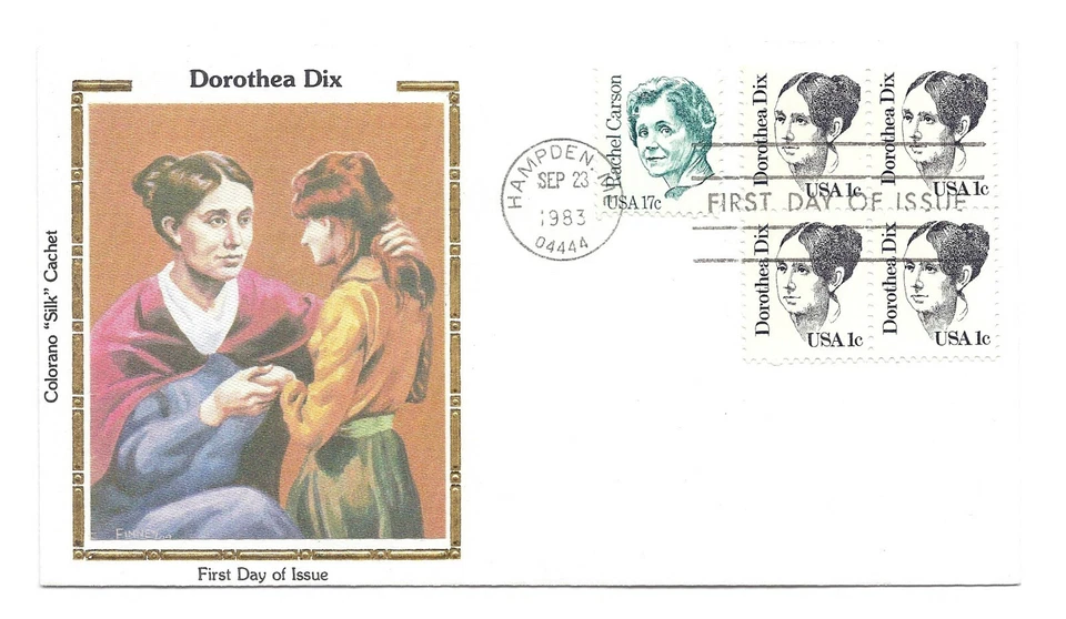 1844 1c Dorothea Dix Colorano "Silk" Cachet FDC - Image 1 of 1