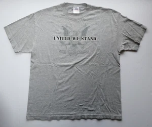 Vintage United We Stand T-Shirt, Size X-Large, Gray, 9/11, American, USA, RARE - Picture 1 of 21