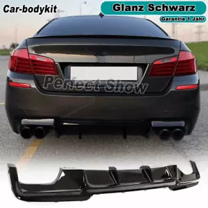 Glanz Schwarz Heckdiffusor Spoiler Diffusor Passt Für BMW 5er F10 M-Paket 12-16 - Bild 1 von 11