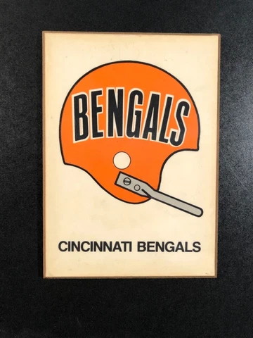 Vintage Cincinnati Bengals Art Plaque 5 X 3 1/2 Cover