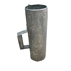 Instrumento musical de percusión latina guiro de metal de aluminio galvanizado de colección. - Imagen 1 de 7