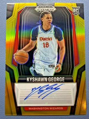 Panini Prizm Black Kyshawn George True Gold Rookie Auto 2024/10 Foto 1 de 4