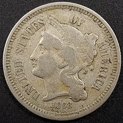 1868 Three Cent Piece, nickel composition! - Image 1 of 4