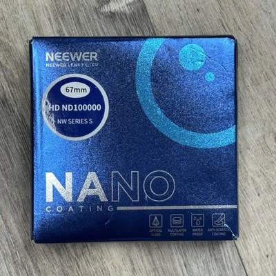 Neewer Lens Filter HD ND100000 NW Series S 67mm Filter Nano Coating New Open Box - Image 1 of 3