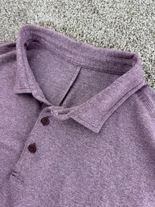 Lululemon Shirt Mens Large Purple Evolution Polo Performance Golf - Picture 1 of 9