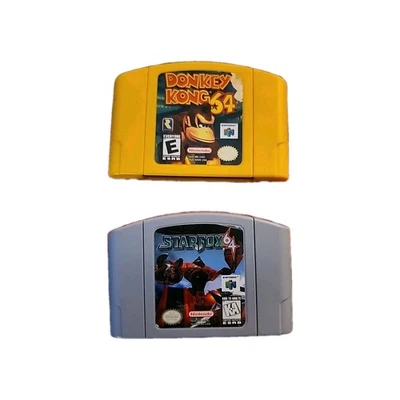 Donkey Kong 64 (Yellow Cartridge)/Star Fox 64 Nintendo 64 Game Pak Lot - Image 1 of 3