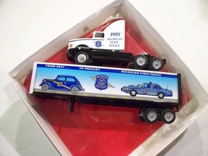 Remolque tractor de la policía estatal de Michigan 1997 camión Winross fundido a presión nuevo en caja - Imagen 1 de 2