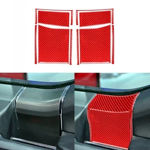 10Pcs Red Carbon Fiber Front Door Handle Panel Cover For Ford F150 F-150 2015-20 - Picture 1 of 8