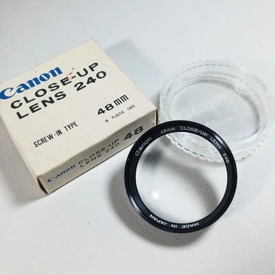 Canon 240 48mm Vintage Close-up Lens Canonet G-III QL17 w/Case & Box - Image 1 of 4