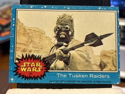 Tarjeta 1977 Topps Star Wars #21 The Tusken Raiders Foto 1 de 2