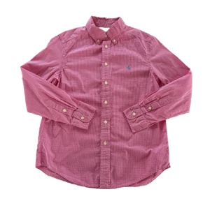 Ralph Lauren Boys Shirt M (10-12) Pink Gingham Button Down NWOT Long Sleeve - Picture 1 of 7