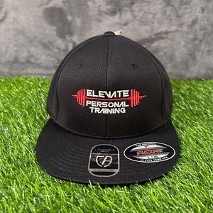 Cap America Elevate Personal Training Hat Flexfit Fitted Mens L/XL Black NWT - Picture 1 of 9