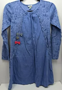 Naartjie Size 10 XXXXL Dress Long Sleeve Rain Drops Purple Corduroy Long Sleeves - Picture 1 of 9