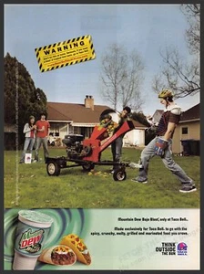Pubblicità Stampa Taco Bell Mountain Dew Baja Blast Fast Food anni 2000 2005 - Foto 1 di 1