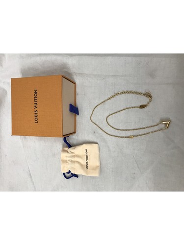 LOUIS VUITTON（LV） Collana Louis Vuitton Essential V M61083 catena oro lunghezza 40 cm 45 cm con scatola
