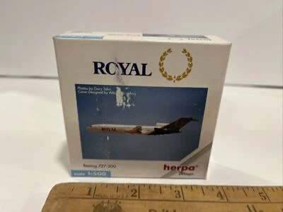 1:500 Herpa Royal Airlines Boeing 727 200 Jet Toy Scale Model Airport Airplane - Image 1 of 4