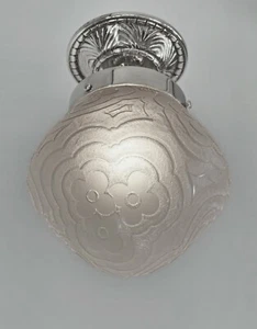 NOVERDY : FRENCH ART DECO CEILING LIGHT lamp pendant chandelier 1930 muller era - Picture 1 of 12