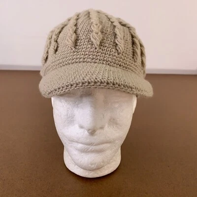 Sombrero de Jockey Nirvanna Designs Adulto Talla Única Avena Tejido con Cable Nuevo con Etiquetas Foto 1 de 4