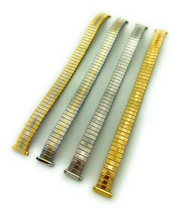 10mm 12mm 13mm Plata Oro Acero Inoxidable Estirado Expansión Reloj Banda Damas LST8 - Imagen 1 de 13