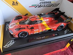 Ferrari 499p 1/18 Hand Signed x3 Le Mans Winner 2023 Guidi Calado GiovinazziBnib - Picture 1 of 13