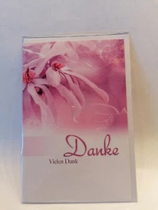 Danksagung Karte Mit Blumen Danke - Bild 1 von 1