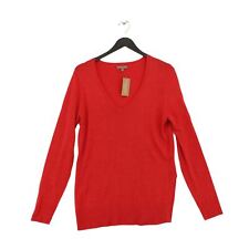 Lilla P Women's Blouse M Red 100% Cotton Long Sleeve Basic