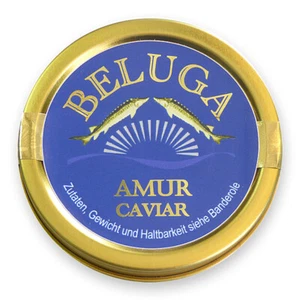 30g (1Kg/2200 €) Amur Beluga Kaviar vom Huso dauricus Aquakul.+ 1 Perlmutlöffel - Bild 1 von 2