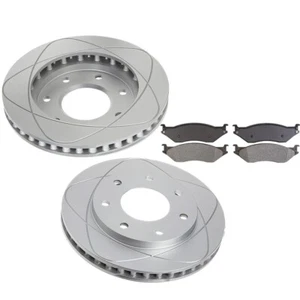 Front Ultra Slotted Disc Brake Rotors & Pads For Ford F-250 Super Duty 99; 331mm - Picture 1 of 8