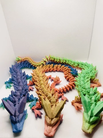 rainbow Crystal Dragon 3D Printed Fidget Toy 18" Long **** Free Shipping!!!! *** Cover
